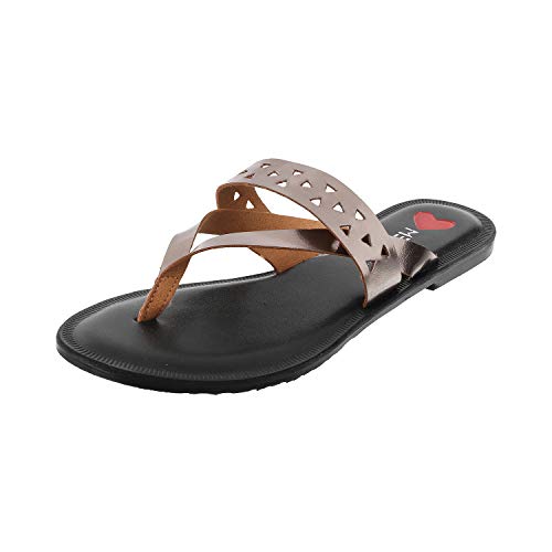 Metro Womens Synthetic Gun Metal Slip Ons (Size (7 UK (40 EU)) - Image 1