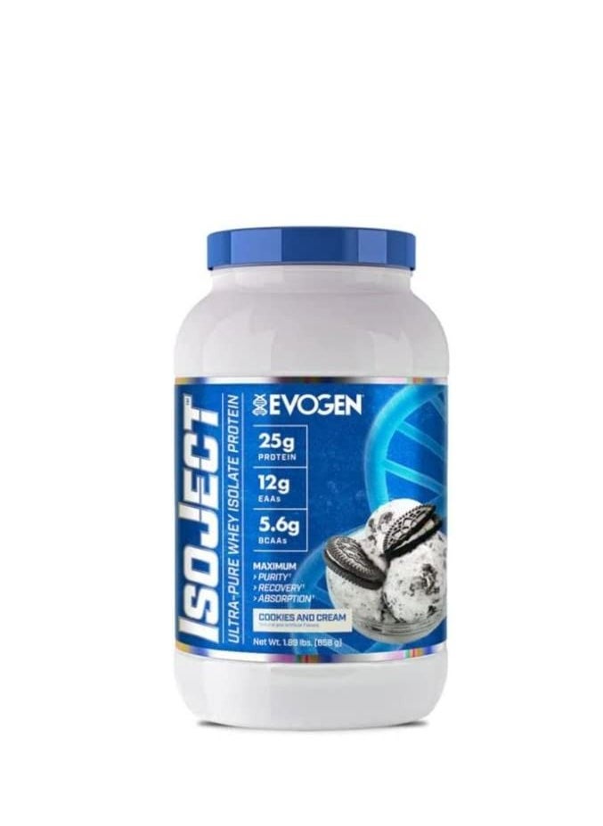 Evogen Nutrition - Epogen Isoject Ultra-Pure Whey Isolate Protein Cookies & Cream 26 Servings 858g - Image 1