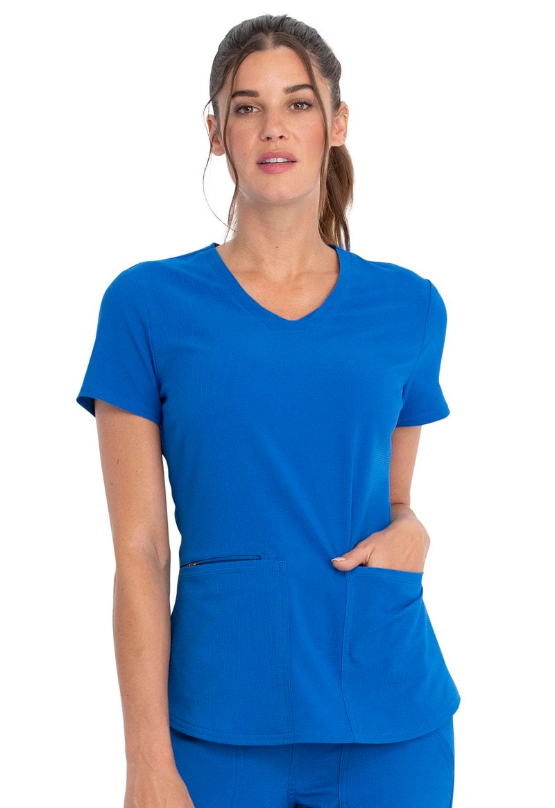 Cherokee Women Scrubs Top V-Neck CK826, XL, Royal - Image 1