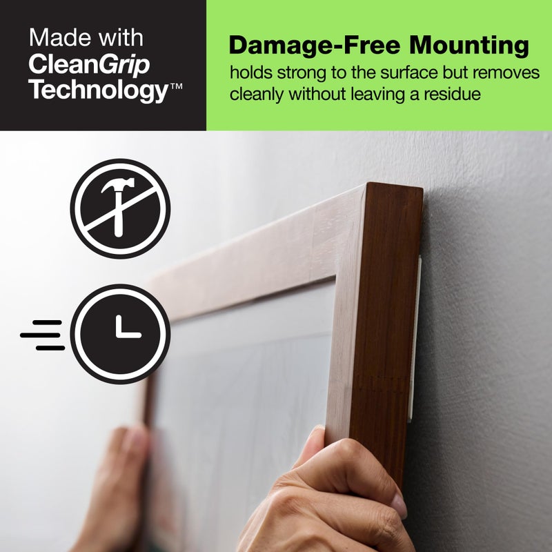 FrogTape reMOVEables Large Picture Hanging Strips, Damage-Free Removable Adhesive Wall Strips, Picture Hangers, Stick On Wall Mounting for Frames, Canvas, Home DÃ©cor, White, 12 Pairs (24 Pieces) - Image 4