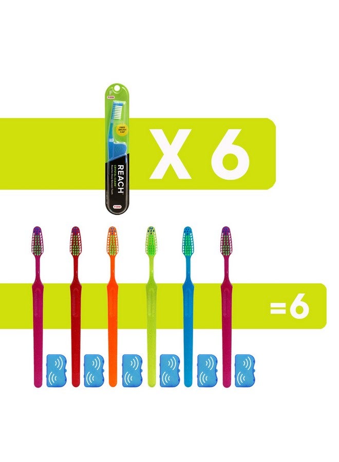 ريتش فرشاة أسنان ريتش كريستال كلين، شعيرات ثابتة، عبوة من 6 قطع - Image 2