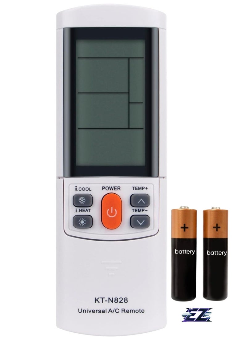 ELTRAZONE Universal AC Replacement Remote Control Compatible with Mitsubishi Carrier Sanyo Daikin Fujitsu Haier LG York Media Panasonic Sharp Samsung Kelon Hyundai Gree Daewoo Trane with battery - Image 1