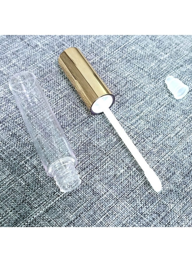 KEAIYYJ Empty Lip Gloss Tubes With Wand Cuticle Oil Dispenser Refillable Cosmetic Containers Bottles Gold 10 Ml 5 Pack  - Image 2