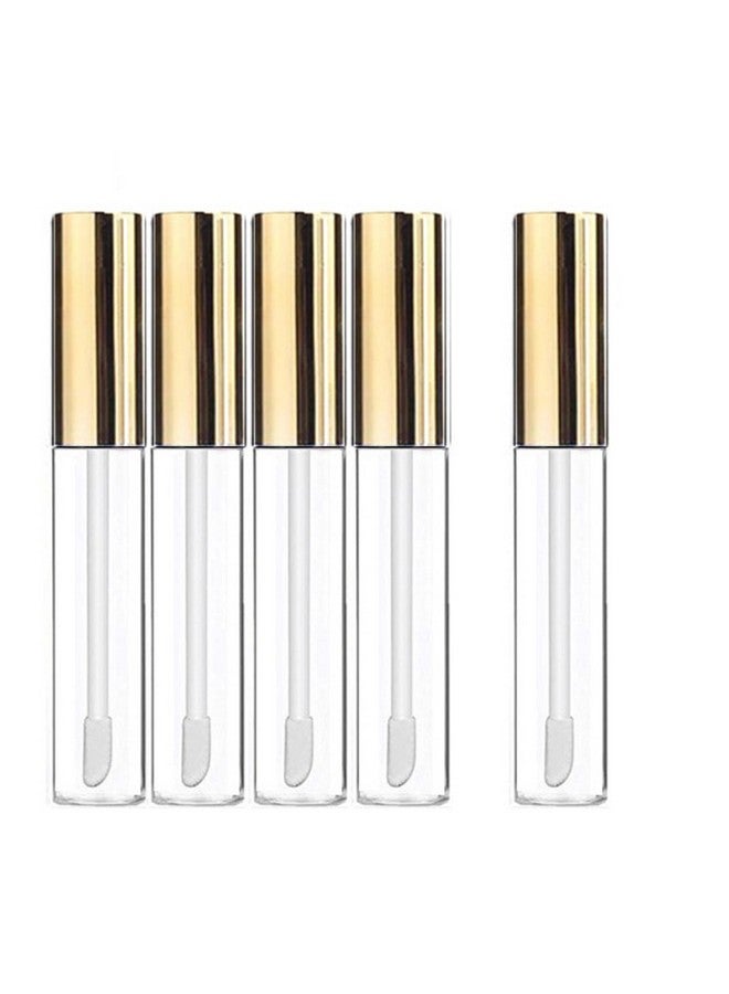 KEAIYYJ Empty Lip Gloss Tubes With Wand Cuticle Oil Dispenser Refillable Cosmetic Containers Bottles Gold 10 Ml 5 Pack  - Image 1