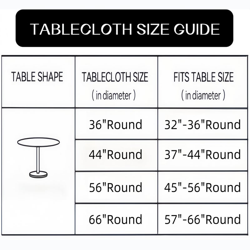 Walrus Round Vinyl Fitted Tablecloth with Flannel Backing Elastic Edge Design Table Cover Waterproof Oil-Proof PVC Table Cloth Stain-Resistant Best for 45"-56" Round - Image 2