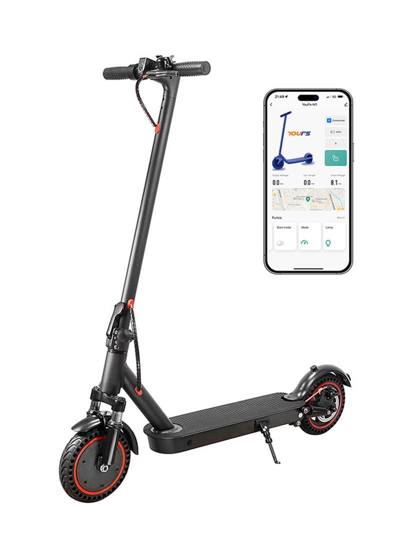 ETG 8.5" Electric Scooter for Adults – 35KM/H, 20KM Range, 350W Motor, Dual Brakes, APP Control, Foldable & Portable, 150KG Load, Honeycomb Tires, LED Display – Black  - Image 2