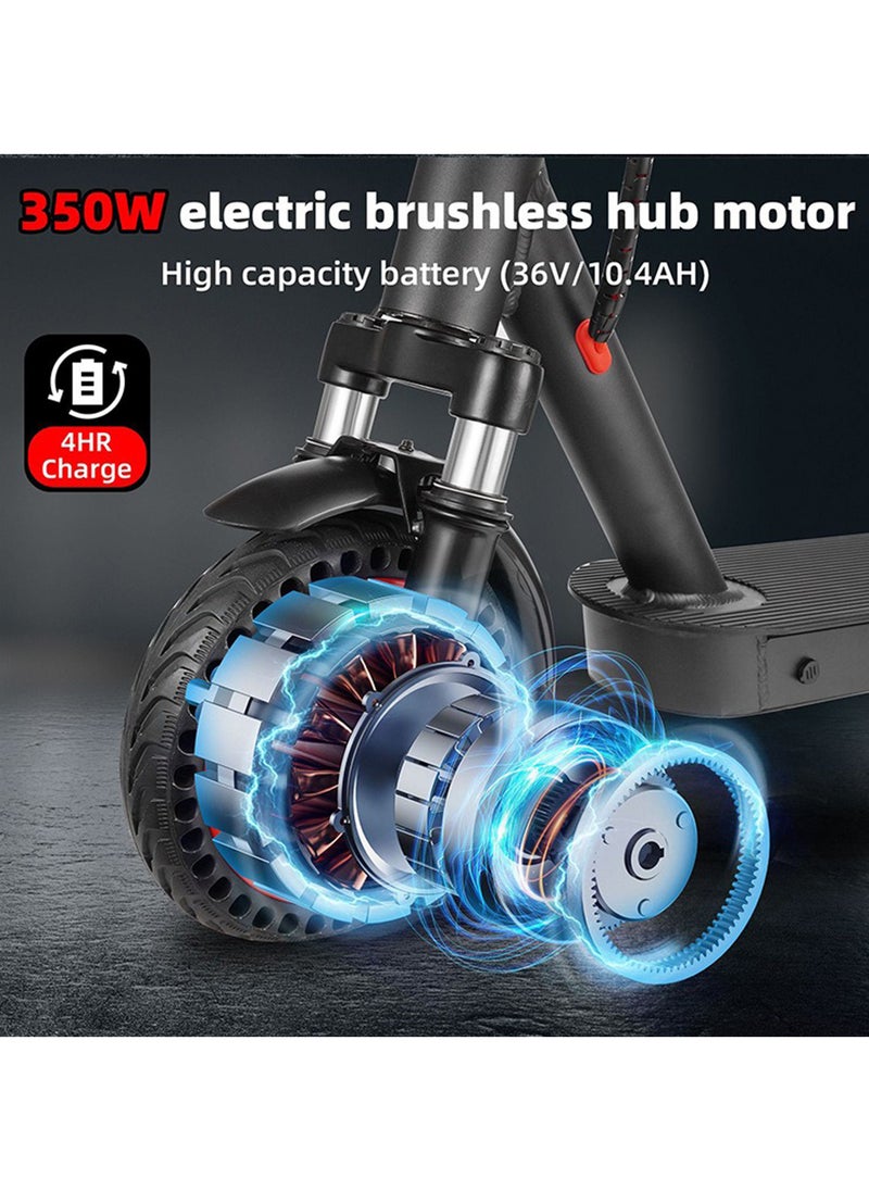 ETG 8.5" Electric Scooter for Adults – 35KM/H, 20KM Range, 350W Motor, Dual Brakes, APP Control, Foldable & Portable, 150KG Load, Honeycomb Tires, LED Display – Black  - Image 4