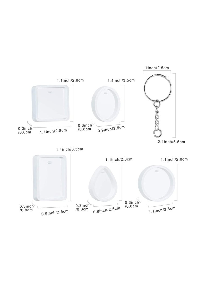 Silicone Resin Molds 20 Pcs for Jewelry Casting with Keychain Rings DIY Crafts Making or Homemade Kits Beginners - Image 2