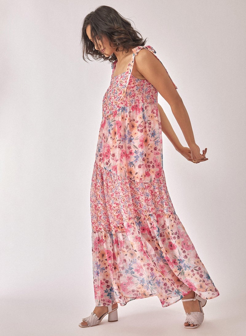 The Label Life Floral Tiered Maxi Dress - Image 2