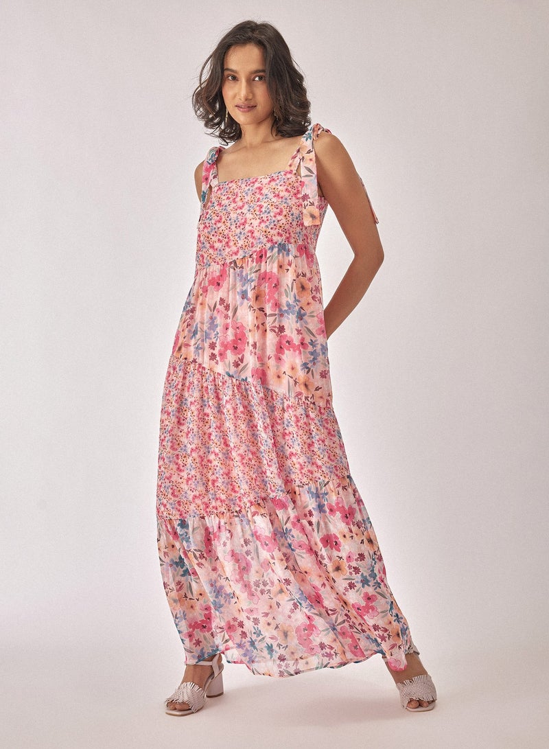The Label Life Floral Tiered Maxi Dress - Image 1