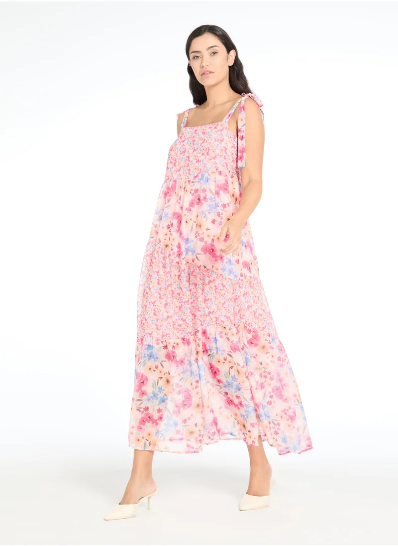 ذا ليبل لايف Floral Chiffon Tiered Maxi