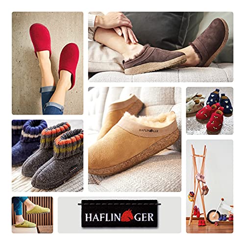 HAFLINGER Unisex at Nordkap Wool Hard Sole Slippers (Black 03) EU 37 - Image 4