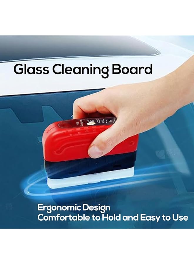 Generic Musylonz 2Pcs Automotive Oil Film Cleaning Brush – Windshield Glass Cleaning Board For Car, All-In-One Wipe-On Oil Film Remover, Anti-Rain & Fog Glass Tool  - Image 4
