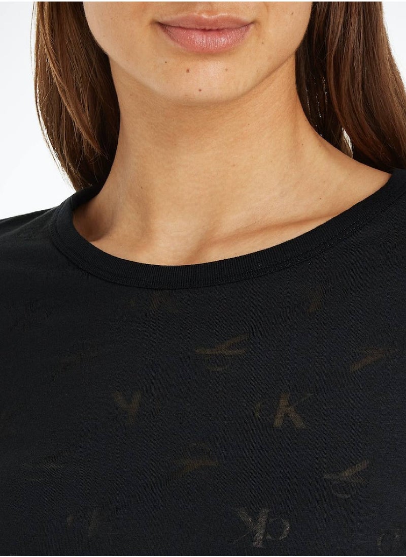 Calvin Klein Jeans Women's Long Sleeve Bodycon Dress - Cotton, Black  - Image 4