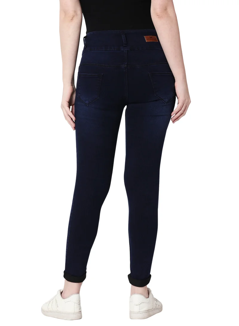 HIGH STAR Women Blue Slim Fit High-Rise Clean Look Stretchable Jeans