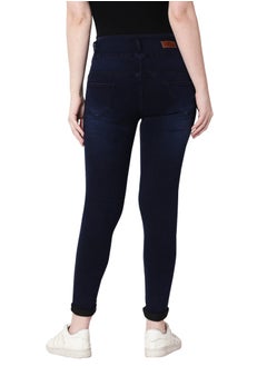 HIGH STAR Women Blue Slim Fit High-Rise Clean Look Stretchable Jeans  - Image 4