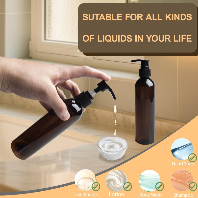 Dukrouk Body Oil Container,Body Oil Dispenser with Lotion Pump,Leak-Proof and BPA-Free Plastic,2PCS - Image 4