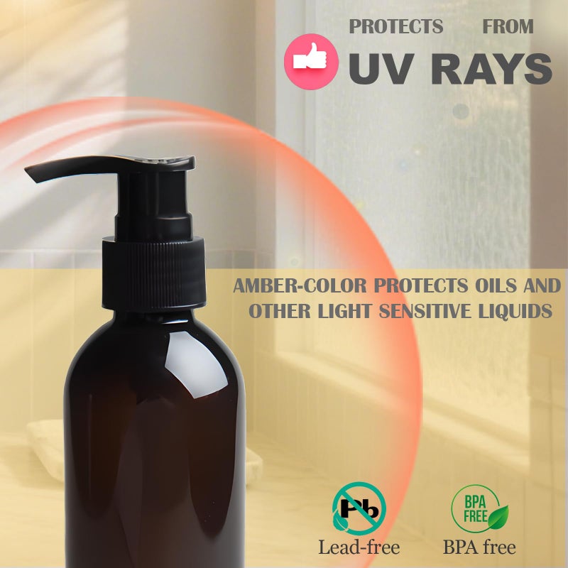 Dukrouk Body Oil Container,Body Oil Dispenser with Lotion Pump,Leak-Proof and BPA-Free Plastic,2PCS - Image 3
