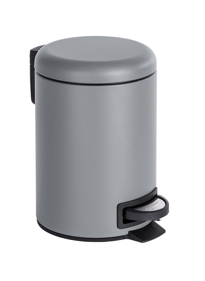 Wenko - Wenko Leman Series Pedal Bin, Grey: Foot Pedal Operation, Removable Inner Bucket, Bathroom or Kitchen Bin- 3 Liter - Image 1