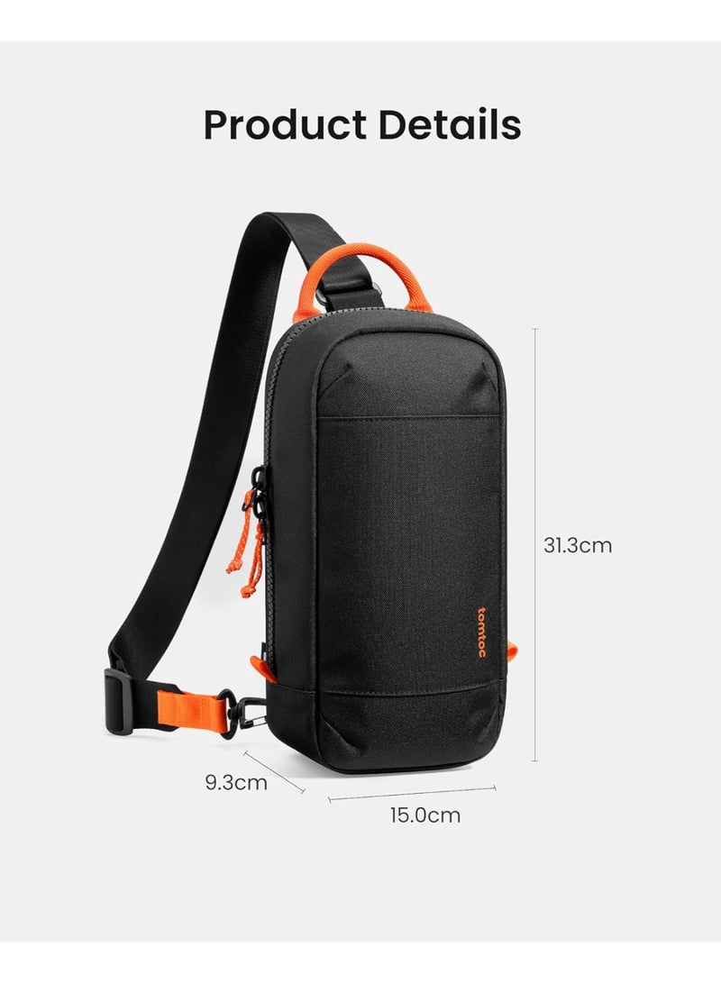 Tomtoc GameOn-G49 Sling Crossbody Bag for Nintendo Switch 2 Console – Protective Travel Gaming Chest Pouch Case with 8 Game Card Slots, Fits Charger & Accessories  - Image 2