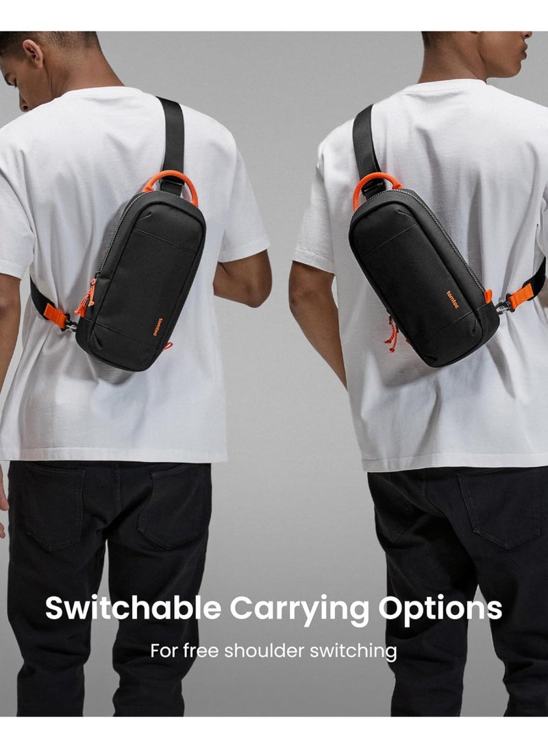 Tomtoc GameOn-G49 Sling Crossbody Bag for Nintendo Switch 2 Console – Protective Travel Gaming Chest Pouch Case with 8 Game Card Slots, Fits Charger & Accessories  - Image 5