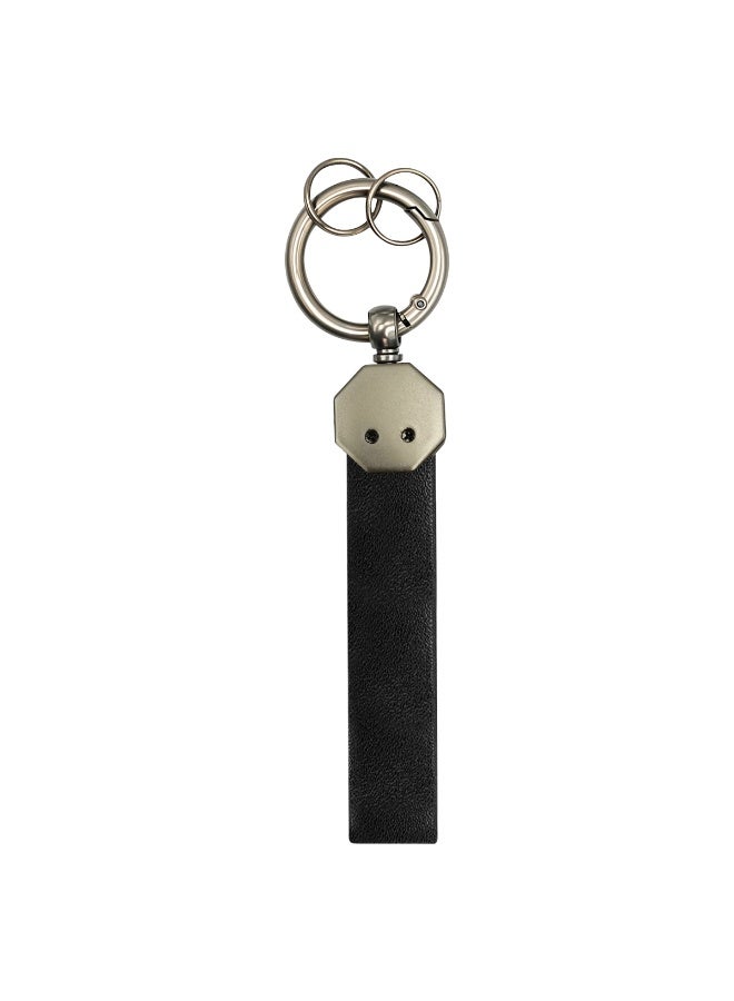 Ford Exquisite Ford Logo Car Keychain with High-Quality Black Leather Strap, Heavy-Duty Portable Spring Ring, 360° Rotation, and Double Screw Fixing, Designed to be Durable, Anti-Cracking, and Easy to Carry for Versatile Key Organization. - Image 2