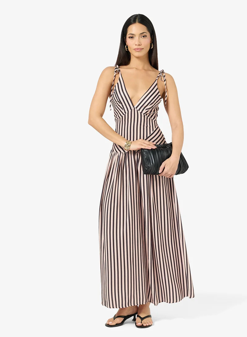 Ella  Striped A-line Dress for Women | Best Price UAE