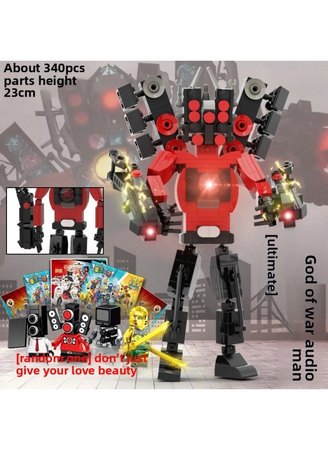Titan TV Man 3.0 Upgraded Return Toilet Man And Monitor Man Building Blocks Assembled Boys Toys-Color:Heavy Titan Speaker [axe Guitar] Ultimate Form Comes With A Toilet Man