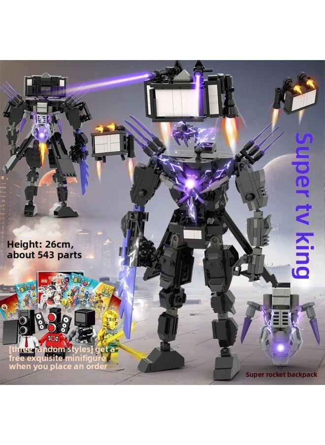 Titan TV Man 3.0 Upgraded Return Toilet Man And Monitor Man Building Blocks Assembled Boys Toys-Color:Heavy Titan Speaker [axe Guitar] Ultimate Form Comes With A Toilet Man