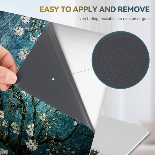 ArtSo Laptop Skin Sticker Decal, 17 17.3inch Laptop Netbook PC Notebook Universal Vinyl Reusable Skin Sticker Cover Personalized Art Case Protector, Blue Blossoming Almond - Image 4