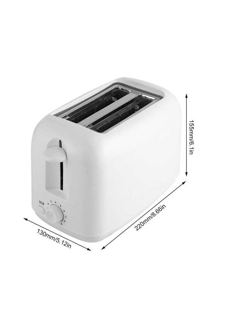 sokany - 700W 2 Wides Slot Slice Breakfast Bread Toaster, Electric Sandwich Breakfast Bread Maker Kitchen Bread Heating Machine for Family Daily Use at Home, Adjustable 6 Browning Control, HJT-022 (White) - Image 1