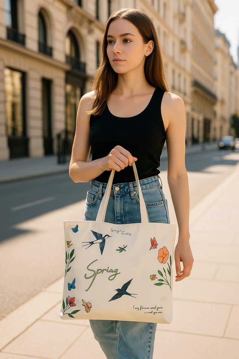 KeepCart Stylish Professional Premium Tote Bag for College, Office, Travel, Shopping, Daily Use Zipper Handbag For Women - Image 3