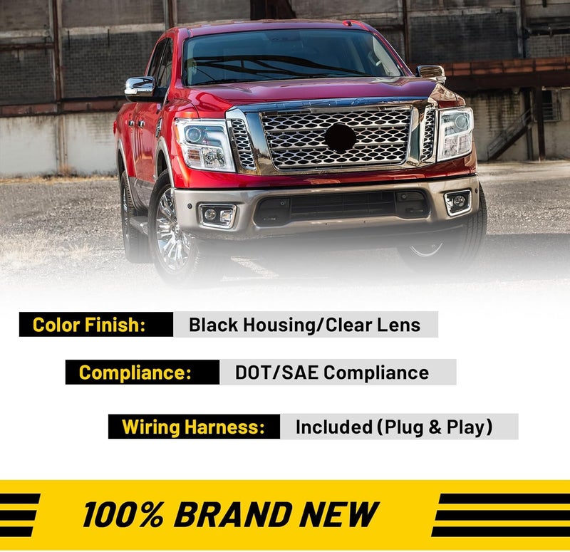 AUTOFREE Fog Lights for 2017-2018 Titan & 2016-2019 Titan XD with H11 Bulbs - Clear Lens - Image 2