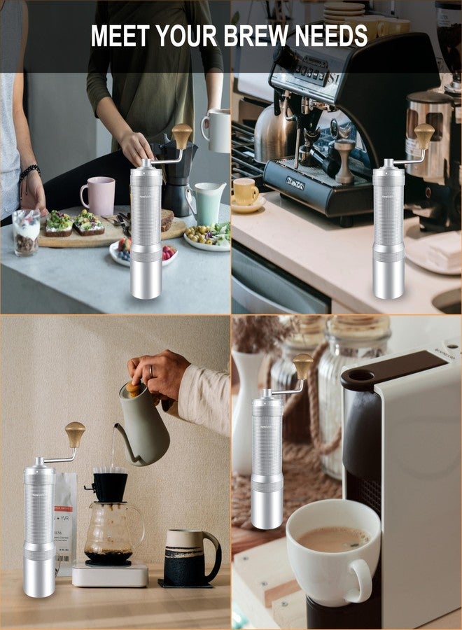 NewlukPro M7 Manual Coffee Grinder, Capacity 35g, Seven Segment Burr Sharpening, 48 External Grind Settings, for Manual Coffee Mill Poured Over French Espresso - Image 5