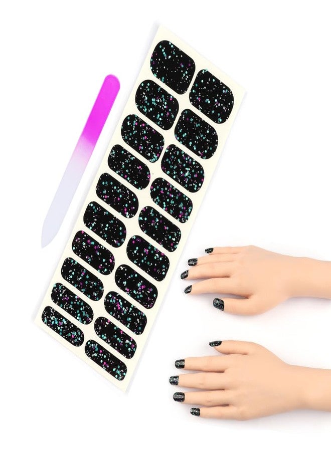 KOENWEENI 20 Wraps Nail Art Stickers Full Wrap Stars Glitter Self-Adhesive Waterproof Nails Strips Decals for Women Girls Home DIY Decorations - Image 1