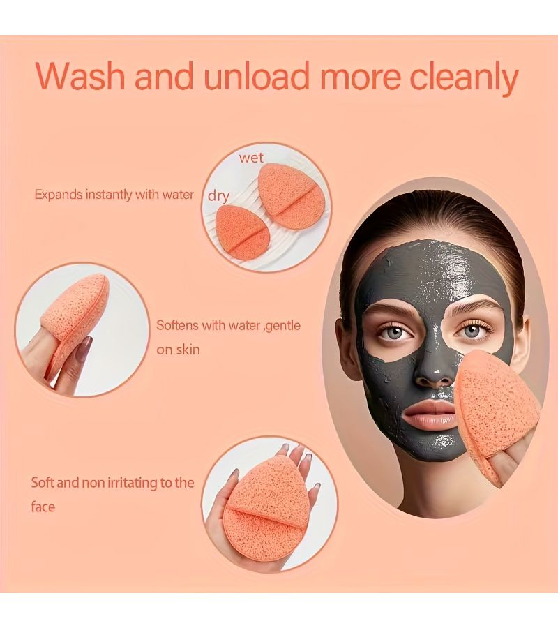 7 Pcs Mixed Color Pack Deep Cleansing Exfoliating Facial Sponges Reusable Hydrophilic Pu Material For Normal Skin Types Beauty Skincare - Image 3