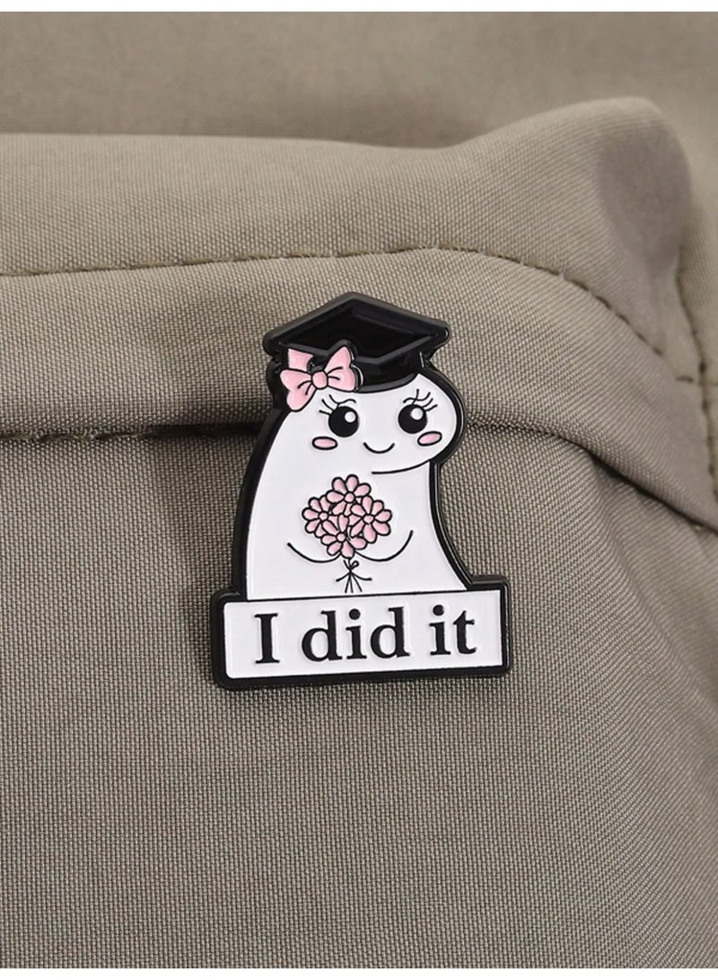 Cute Graduation Brooch Pin – Stylish Graduation Accessory for Clothes, Bags & Hats, Perfect for Celebrating Graduation in a Unique Way - Image 1