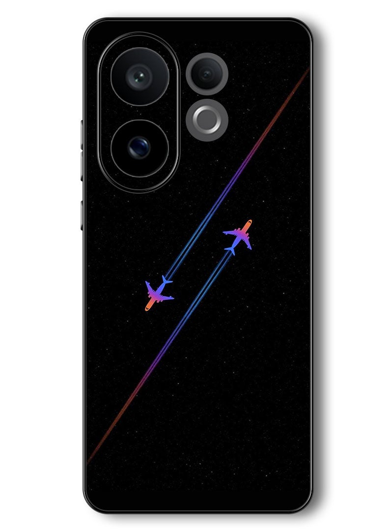 Theodor Case Compatible with Vivo V60 6.77 Inch Protection Shockproof Bumper Cover Airplanes - Image 1