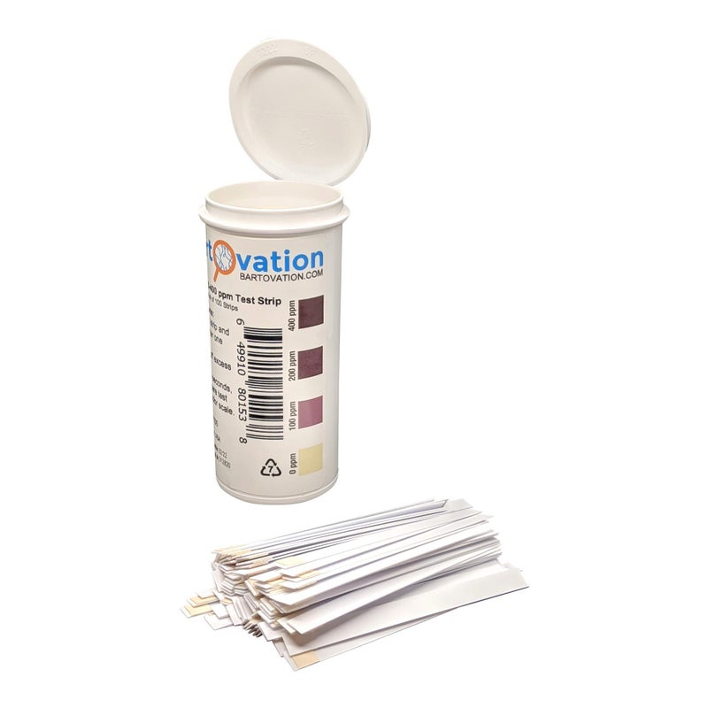 Bartovation Hydrogen Peroxide H2O2 Test Strips, 0-400 ppm [Vial of 100 Strips] - Image 4