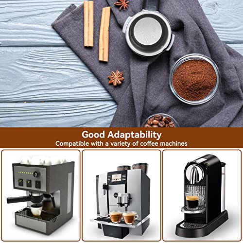 Agatige 51mm 2 Cups Portafilter Filter Basket, Stainless Steel Pressurized Mesh Coffee Filters Bottomless Portafilter Coffee Machines Accessories for Semi-Automatic Coffee Machine Series(2 Cup) - Image 5