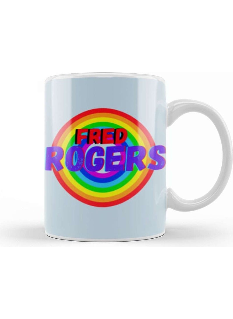 Baskı Dükkanı Print Shop Mr Fred Rogers Quotes Vintage Retro Style Art Mug Porcelain 