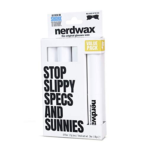 Nerdwax Nerdwax Glasses Wax 4ct Value Pack Stop Sliding Glasses AntiSlip Eyewear Retainer As Seen on Shark Tank 