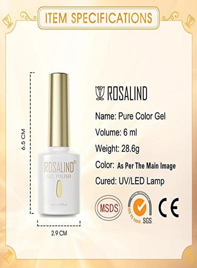 ROSALIND UV Gel Polish Soak Off 6ML from BELLE GAGA™ Pure Color Nail Gel Bright For Nail Art Design Need LED/UV Lamp to Cure (PX44) - Image 4