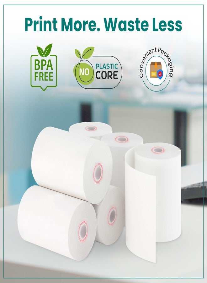 ReceiptPaperPro 2 1/4” x 60 ft Coreless Thermal Paper Receipt Rolls for Square Terminal, 20 Rolls - Image 4