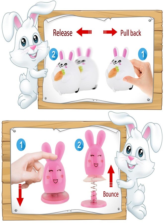 ritastar Small Pull Back Toy Cars Set,12 PCS Mini Racing Vehicles for Holiday Birthday Party Favors,Goodie bag Stuffers,Classroom Prizes,Bulk Toys for Kids (Easter Bunny Rabbit Egg Basket Stuffers,Pop Up Toys) - Image 2