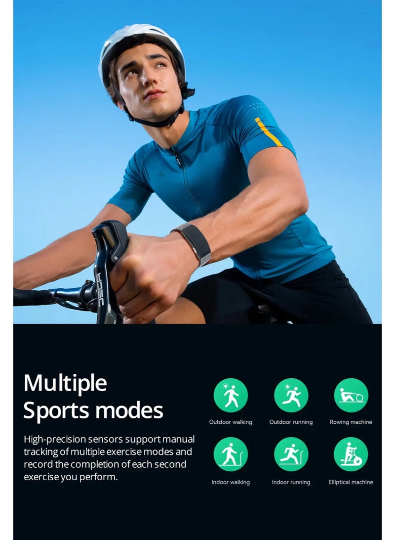 VALDUS VITRO Smart Health Tracking Bracelet with ECG, Non-Invasive Glucose Trend Monitoring Sleep Analysis, Activity Tracking & Long Battery Life Compatible With Android and iOS Designed for Ladies and Gents Black - Image 2