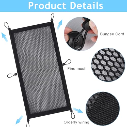 Serplex® Under Desk Cable Management Nylon Mesh Organizer 20x10 Inch, Flexible Under Desk Mesh Cable Management Kit for Office Home Study, Easy Install Storage for Wires, Cords & Accessories - Image 4