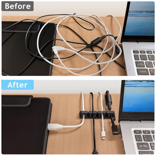 Serplex® Under Desk Cable Management Nylon Mesh Organizer 20x10 Inch, Flexible Under Desk Mesh Cable Management Kit for Office Home Study, Easy Install Storage for Wires, Cords & Accessories - Image 5