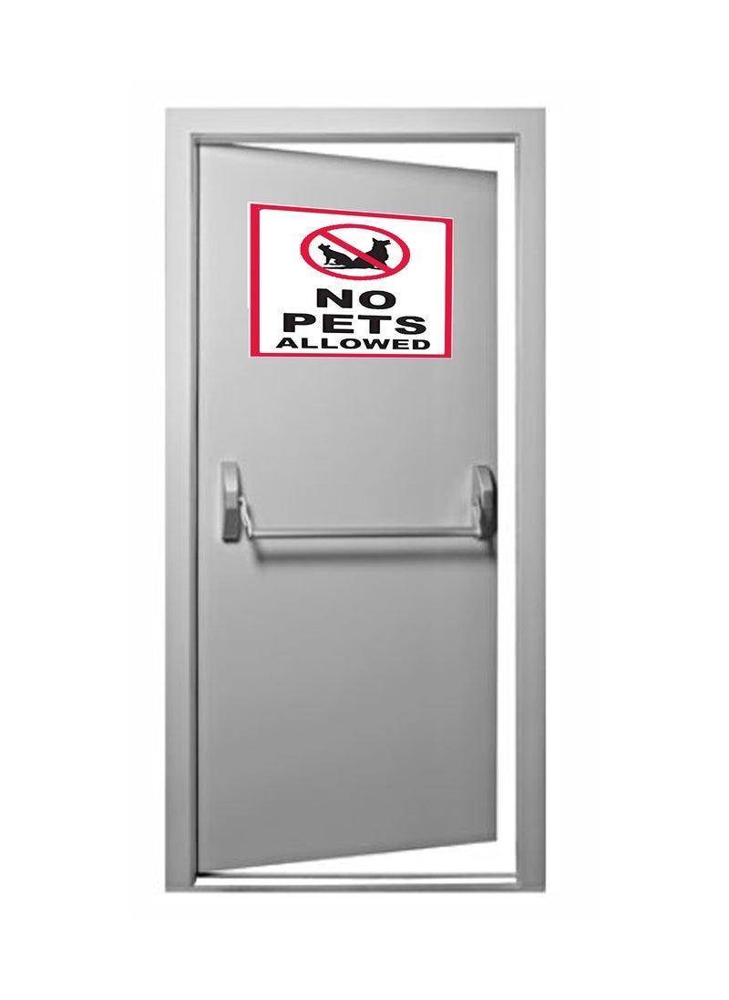 Generic Guidance sign No dogs or cats No animals allowed Adhesive sticker for hotels  - Image 1