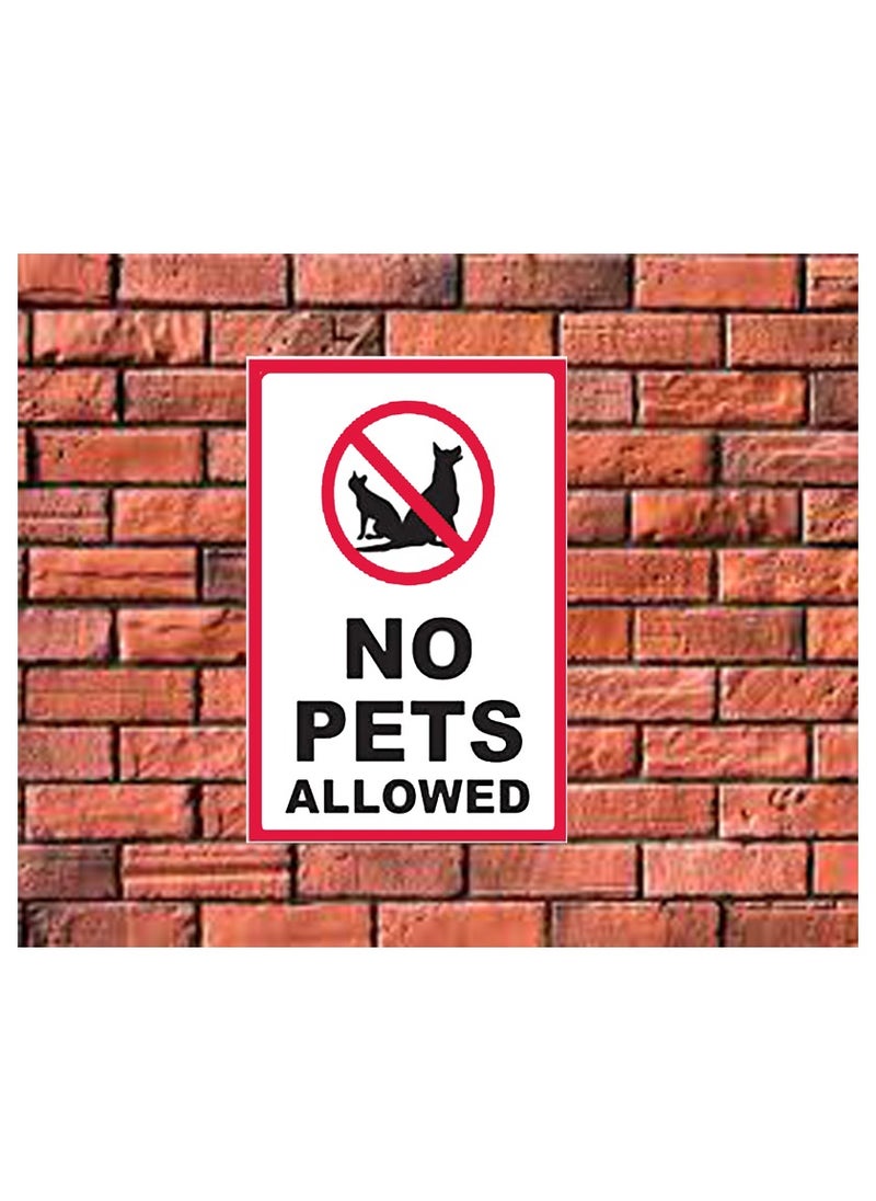 Generic Guidance sign No dogs or cats No animals allowed Adhesive sticker for hotels  - Image 3